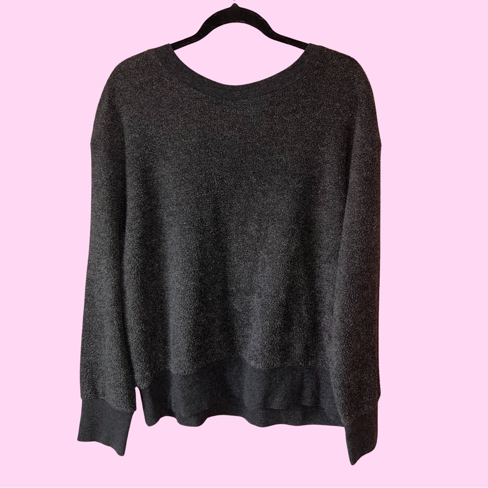 Ava & Viv Charcoal Grey Long Sleeve Crewneck